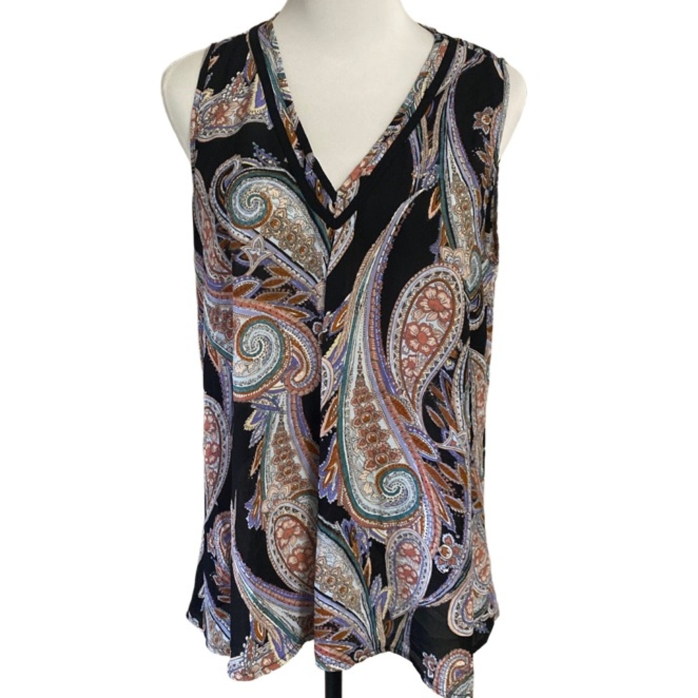 Spense Paisley Sleeveless Blouse